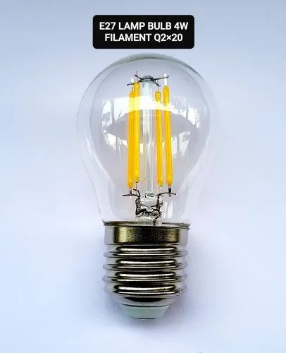 E27 LED Lamp Bulb 4W Filament G45, For Home, Warm White