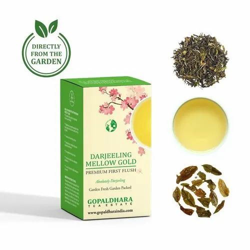 Gopaldhara Organic Premium First Flush Rectangle (Box Set ) Darjeeling Flush leaves tea, 100 GM