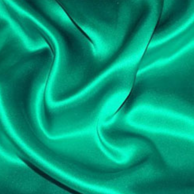 Plain Satin Green Fabric