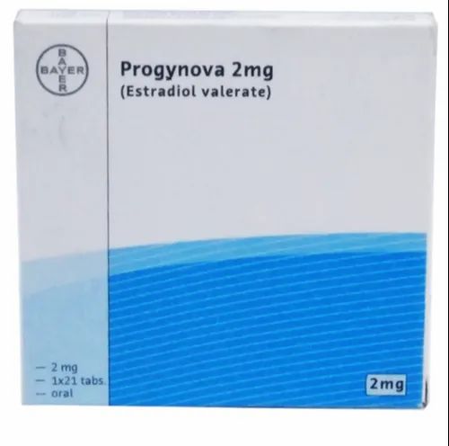 2 mg Progynova (Estradiol Valerate) Tablets, Packaging Size: 21 Tablets/Box