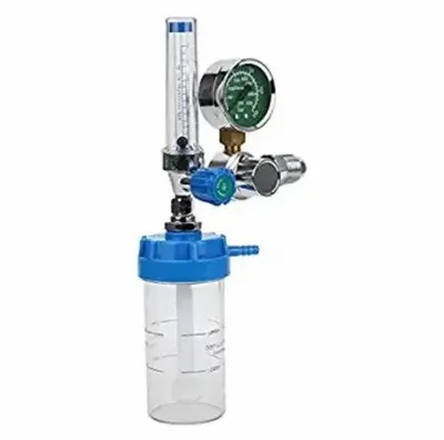 Oxygen Flowmeter With Regulator, Flow Rate: 0-15 L/min