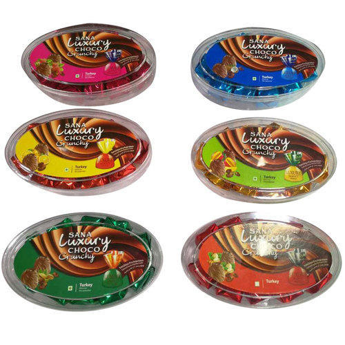 Sana Luxury Choco Crunchy Mix Flavoured Candy, Packaging Type: Plastic Box