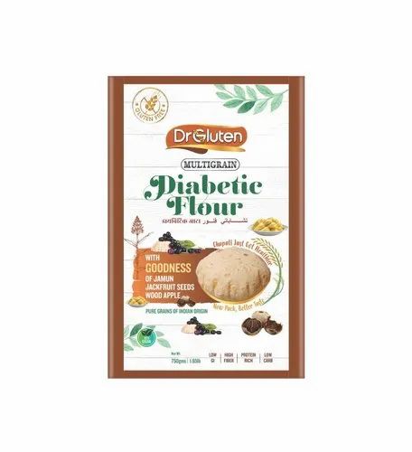 Indian Multigrain Diabetic Flour, 750gm, Packaging Type: Food Grade Poly Pack