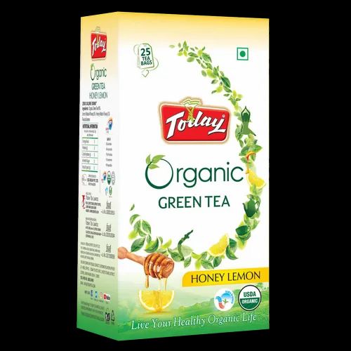 Honey and lemon Today Organic Green Tea(Honey Lemon), Packaging Type: box, Packaging Size: 25 Tea Bags