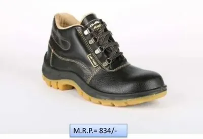 Leather Malgre Steel Toe High Ankle Shoes