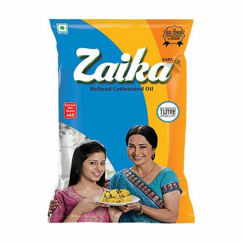 Zaika Refined Cotton Seed Oil, Packaging Type: Pouched, Also Available In Can, Tin