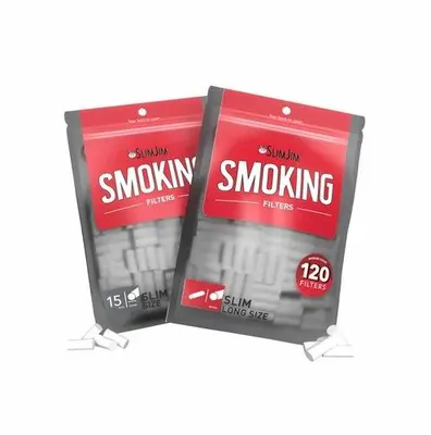 White SLIMJIM Smoking Filter Tips, For Rolling Papers, GSM: Less than 80