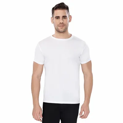 Plain White Polyester Round Neck T Shirt - Election Tee, Size: M,L