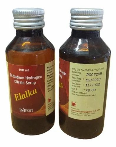 Darwin Elalka Disodium Hydrogen Citrate Syrup, 100ml, Prescription
