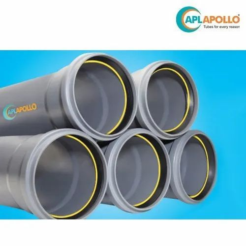 Upvc APL Apollo SWR Pipe With Rubber Ring, Length: 3m, Size/Diameter: 75 Mm - 160 Mm
