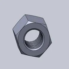 Hexagon Nut With A Height Of 1.5 D