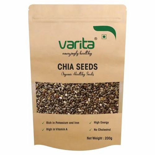 Natural Organic Chia Seeds - 200 gm, For Good Health, Packaging Type: Packet