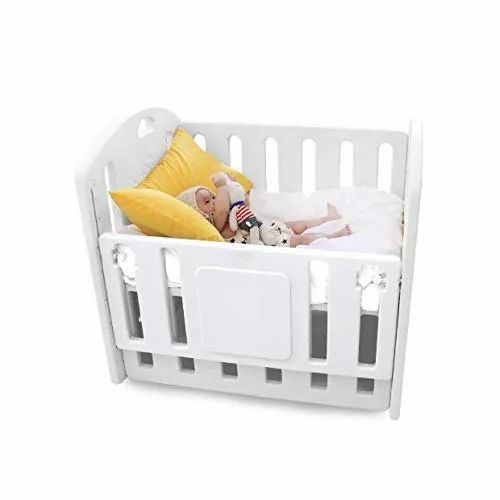 12 Kg Babycenterindia Baby Bunny Cot (White, with Mattress)