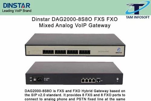 DAG2000-8S8O Dinstar 8 Port FXS And 8 Port FXO Voip Gateway