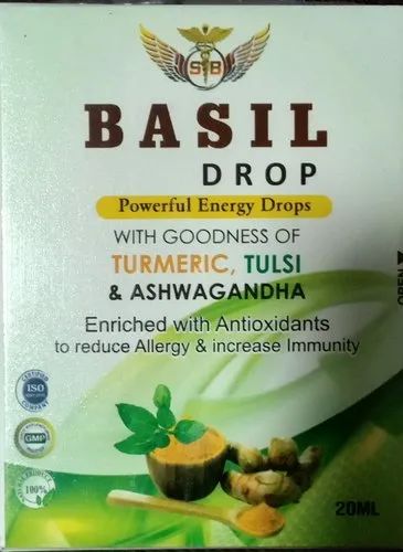 BASIL DROPS, Packaging Type: Bottle With Book Box Packing, Packaging Size: 20 Ml