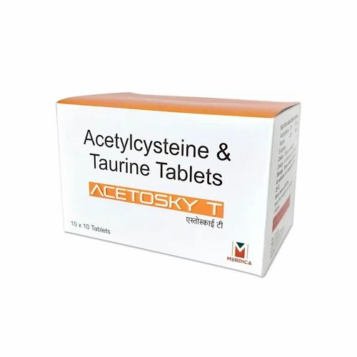 Acetylcysteine & Taurine Tablets, Packaging Size: 10 X 10