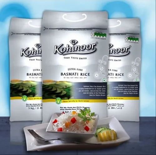 Kohinoor 20 Kg Metallic Laminate Pouch Extra Fine Basmati Rice