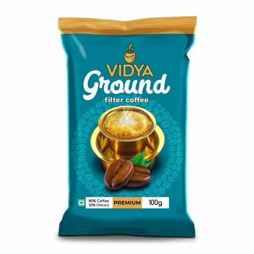 Brown Vidya Premium Filter Coffee Powder, Packaging Size: 100g