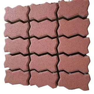 Mongia Bricks Brown Concrete Zig Zag Paver Block, For Landscaping, Thickness: 80mm