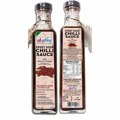 Sweet Sour Chilli Sauce - Sugar Free, Gluten Free, Organic, Packaging Type: Bottle