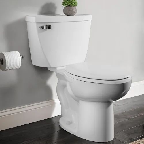 Closed Front Floor Mounted White Elongated Two Piece Toilet Seat