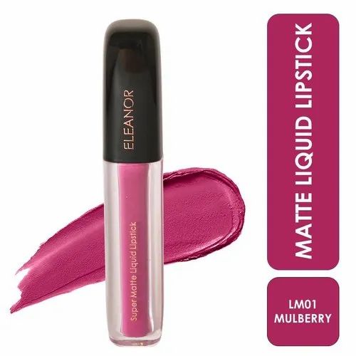 Eleanor Super Matte Liquid Lipstick, Model Name/Number: Lm01 Mulberry, Packaging Size: 4ml