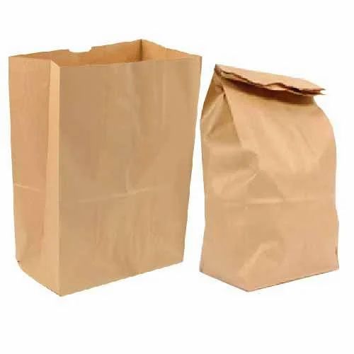 Brown Plain Take Away Paper Bag, Capacity: 1 kg