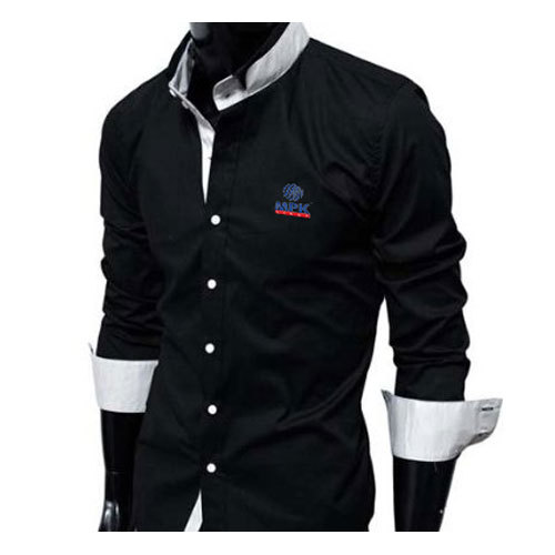 Black Long Sleeve Double Collar Shirt
