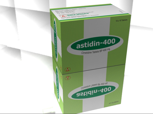 Astidin 400 Cimetidine Tablets, Packaging Type: Pouches