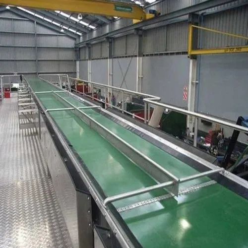 80mm Stainless Steel Roller Belt Conveyor, Roller Length: 1000mm, Thickness: 25mm