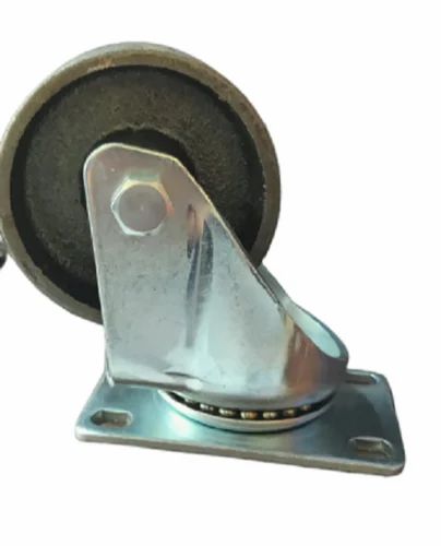 3Inch x 1.25Inch CI (Cast Iron) Swivel Castor Wheel, Load Capacity: 100-500kg