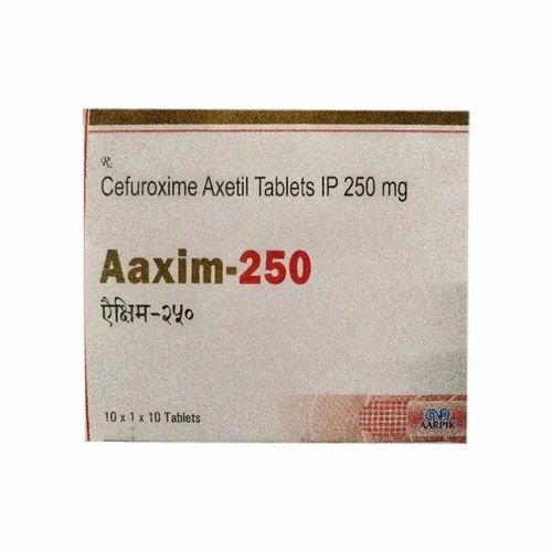 Aarpik 250mg Cefuroxime Axetiil Tablets IP, Packaging Type: Box