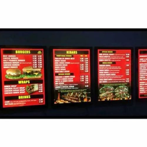 Black Acrylic Menu Board