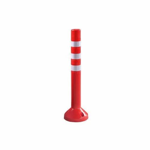 Red Polyurethane Aquatech Flexible Spring Post, For Road Safety