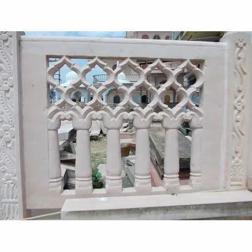 Decorative White Cement Grill For Home