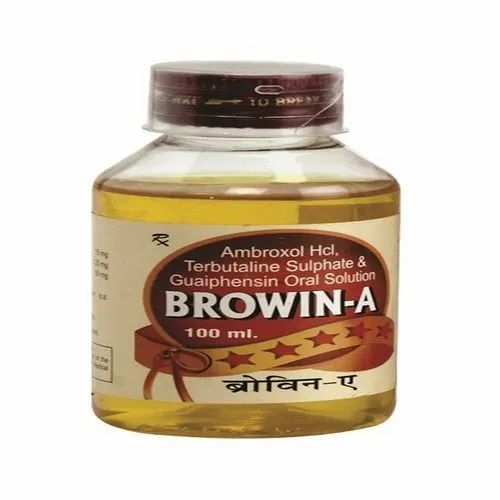 Browin- A Ambroxol HCL Terbutaline Sulphate Guaiphensin Oral Solution, Packaging Size: 100ml