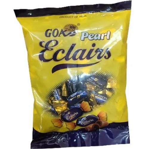 Rectangular Goa Pearl Eclairs Chocolate Toffee, Quantity Per Pack: 100 Piece