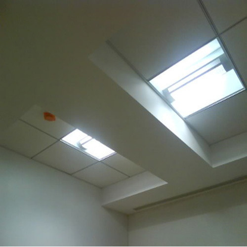 White Concealed Grid Gypsum Ceiling With System, Square,Rectangular, Thickness: 12.5 Mm