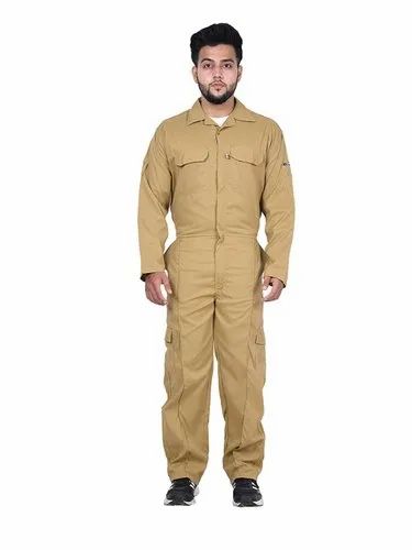 Full Sleeve Twill Cotton Boiler Suit, Size: Medium