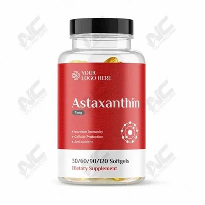 Private Label. Astaxanthin Gel Capsule 4mg, 60 Softgels