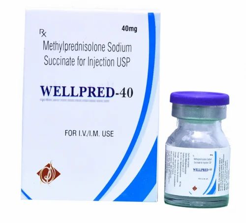 Allopathic Methylprednisolne 40mg, for Steriod, Intravenous