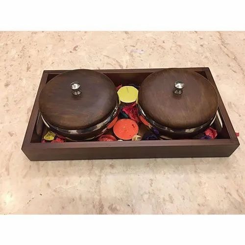 Teeschi Trousseau Rectangle,Oval Wooden Food Box, For Dry Fruits
