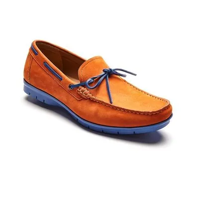 Sara Orange Men Moccasin Shoes