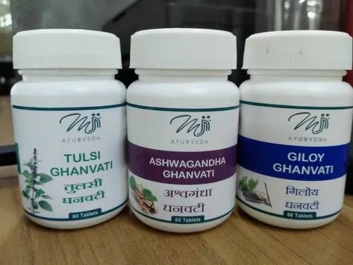 Mji Ayurveda Ashwagandha Tulsi Giloy Tablets, 60n, Prescription