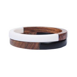 Monogram Wooden Bangles