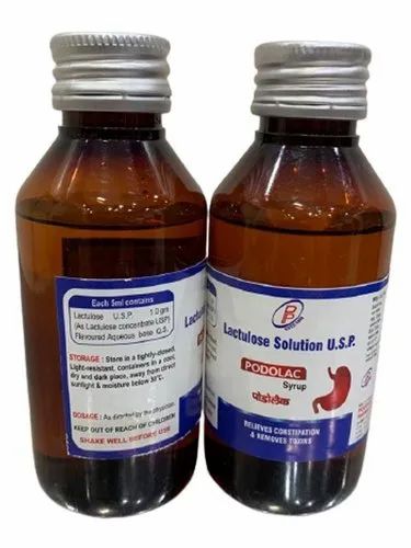 Poddar Lactulose Solution USP Syrup, 100 Ml, Prescription