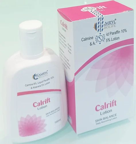 Calamine 8% , Liquid Paraffin 10% & Aloe Vera Lotion (CALRIFT ), Packaging Size: 100ml, As Directed By Physician