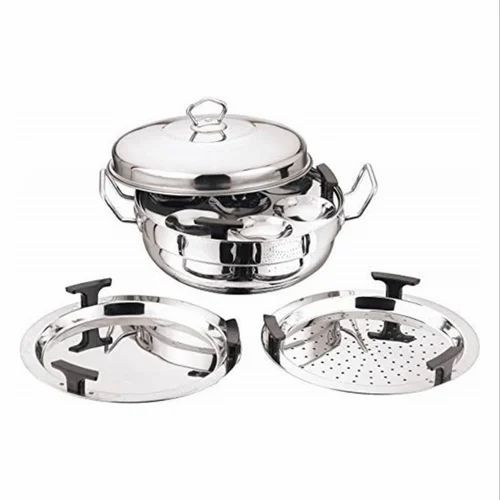 5 Pieces Softel Stainless Steel 2 Litre Multi Kadai, For Home, Size: 22 cm