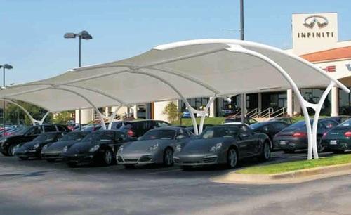 Tunnel PVC Car Park Shade Structures, Coated, Thickness: Standard