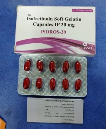 Finished Product Isotretinoin Soft Gelatin Capsules IP 20mg, Packaging Size: 10*10 Blister